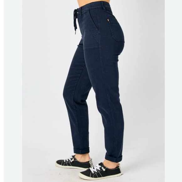 JUDY BLUE High Waist Garment Dyed Navy Blue Denim Jeans Size 5 / 27 - Picture 2 of 11